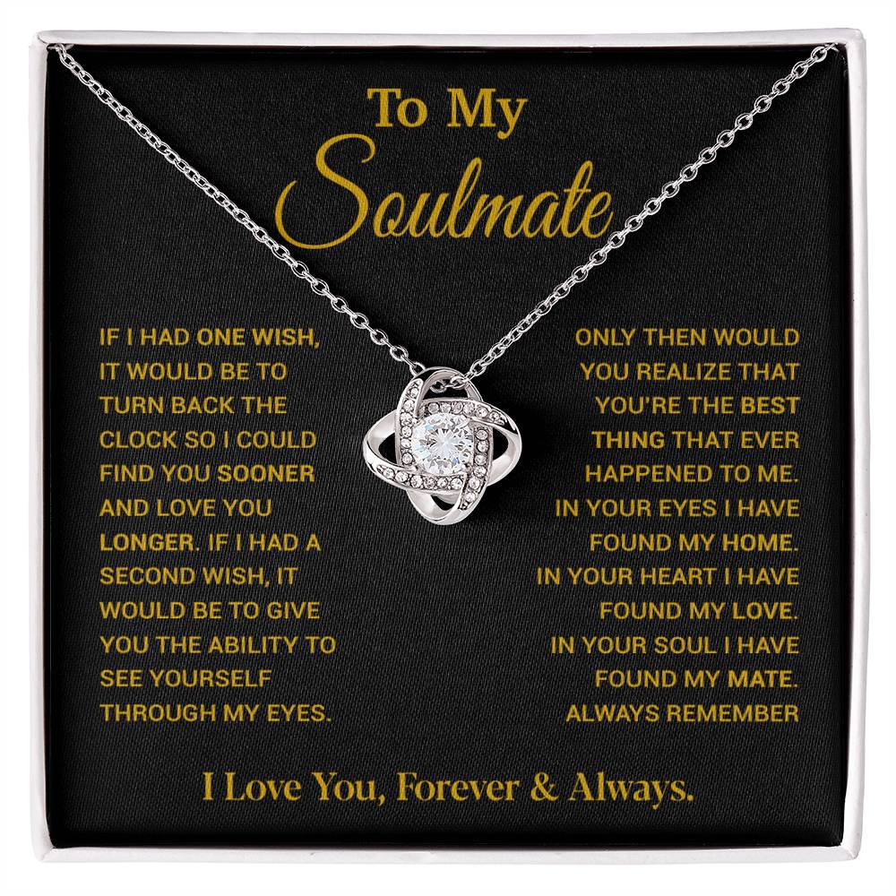To My Soulmate Necklace, Soulmate Gift, Gift For Girlfriend, Christmas Gift 9_12_Gold