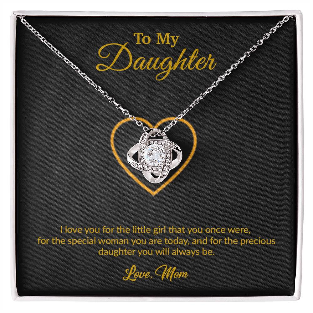 To My Daughter Necklace, Gift for Daughter from Mom, Mother Daughter Necklace 11_8_Gold