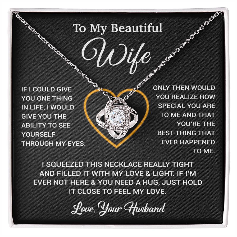 To My Wife Necklace, Gift For Wife, Anniversary Gift For Wife, Necklace For Wife 26_5_Black