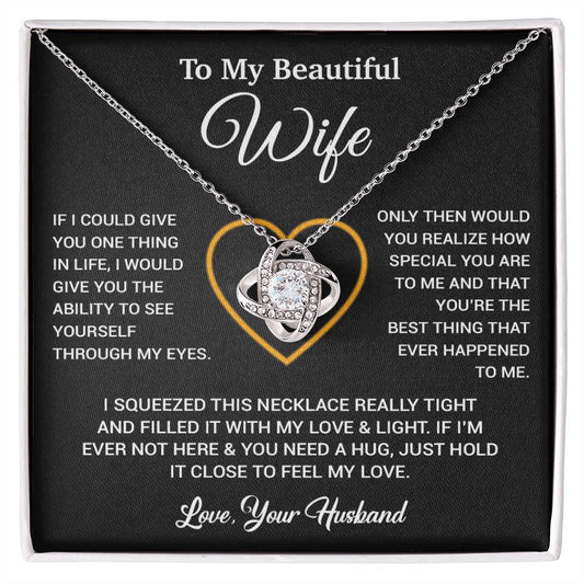 To My Wife Necklace, Gift For Wife, Anniversary Gift For Wife, Necklace For Wife 26_5_Black