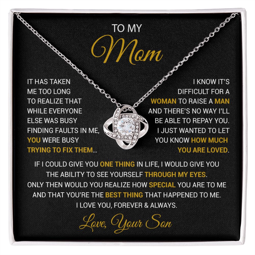 To My Mom Necklace, Mama, Gift From Son For Birthday, Mother 's Day Gift