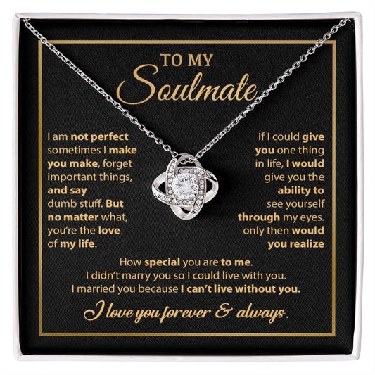 To My Soulmate Necklace, Gift For Wife From Husband, Valentines Gift For Wife 8_2_Gold