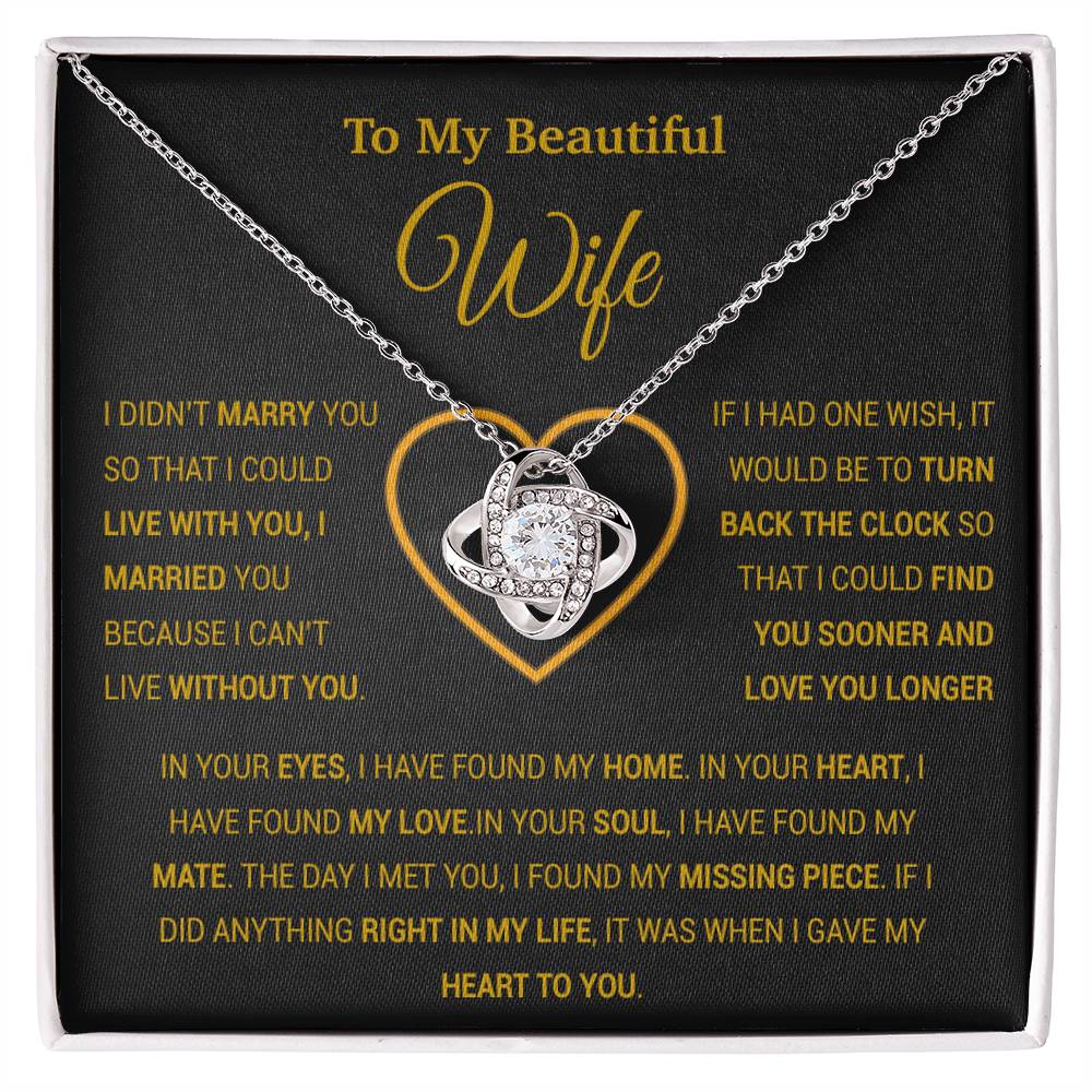 To My Wife Necklace, Gift For Wife, Anniversary Gift For Wife, Necklace For Wife 6_1_Gold
