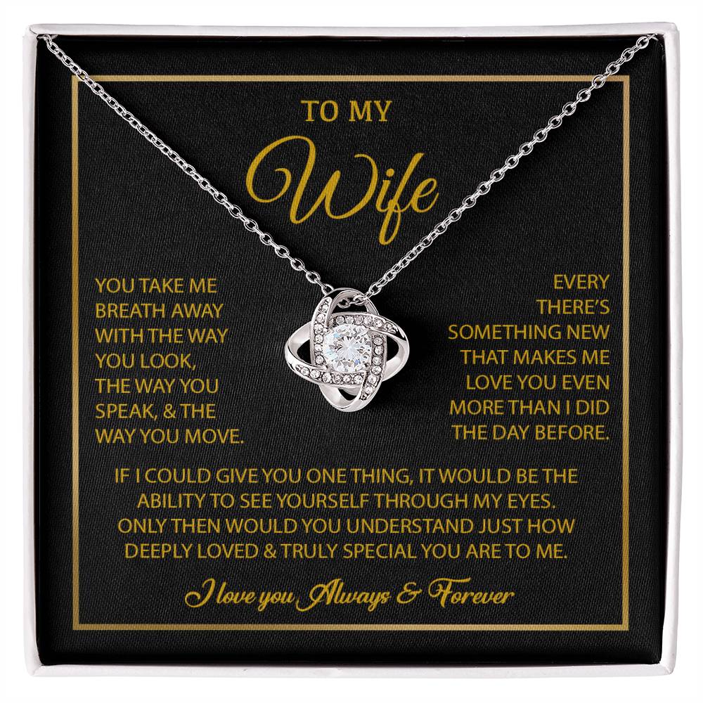 To My Wife Necklace, Gift For Wife, Anniversary Gift For Wife, Necklace For Wife 25_7_Gold