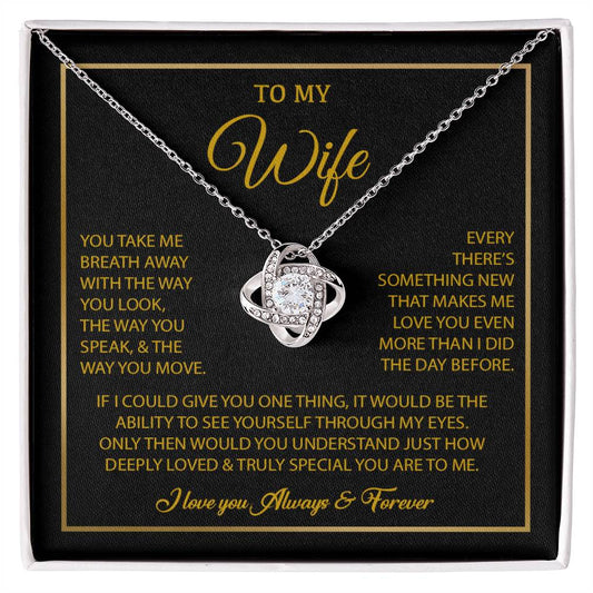 To My Wife Necklace, Gift For Wife, Anniversary Gift For Wife, Necklace For Wife 25_7_Gold