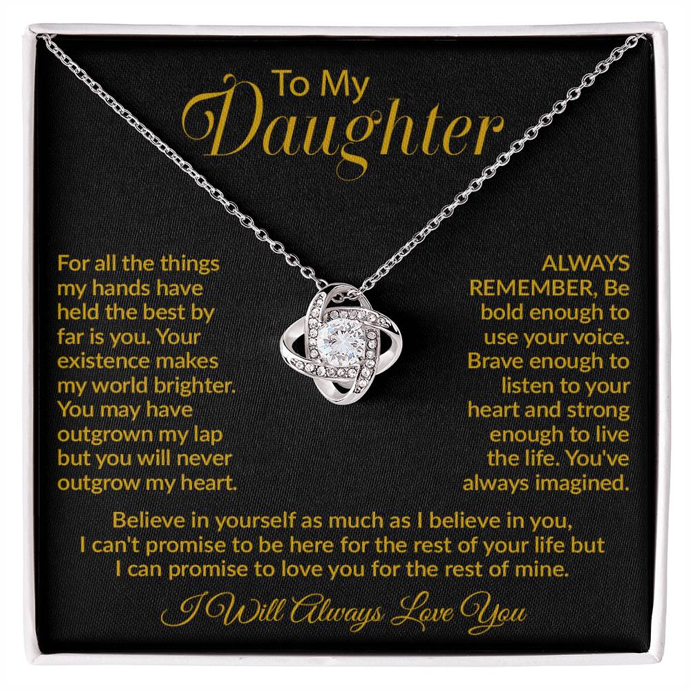 To My Daughter Necklace, Gift for Daughter from Dad, Daughter Father Necklace 6_10_Gold