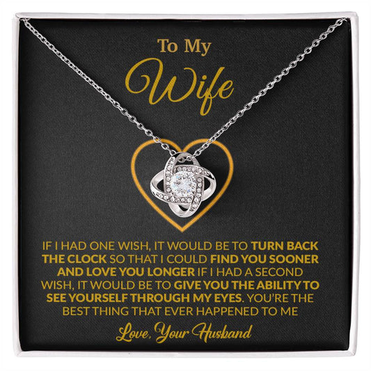To My Wife Necklace, Gift For Wife, Anniversary Gift For Wife, Necklace For Wife 13_1_Gold