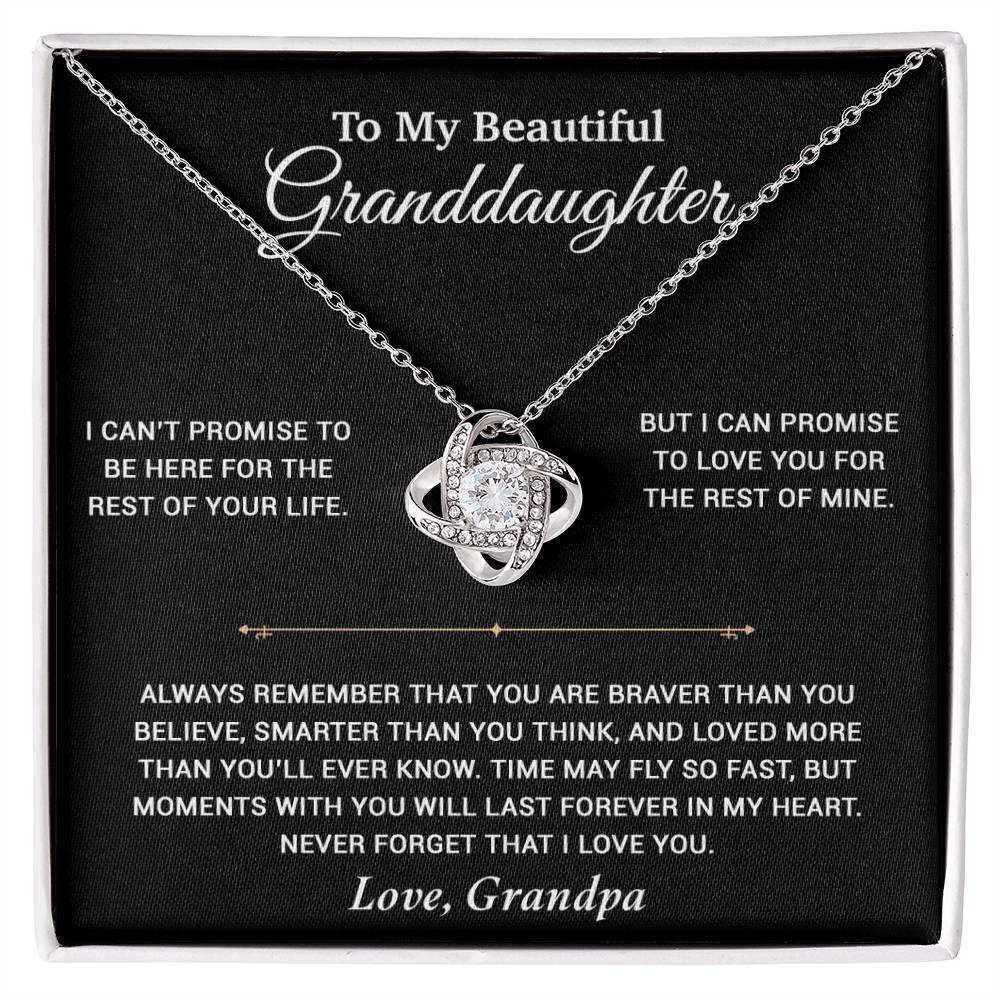 To My Granddaughter Necklace, Birthday Gift For Granddaughter, Birthday Gifts 21_7_Black