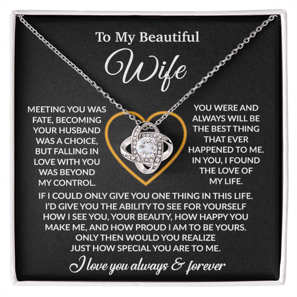 To My Wife Necklace, Wife Gift from Husband, Christmas Gift 27_11_Black