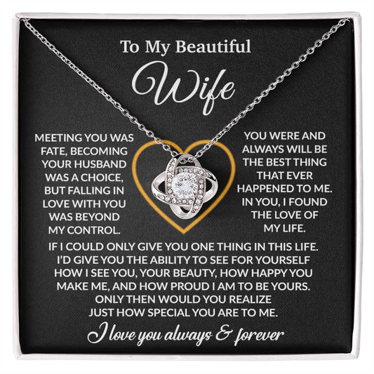 To My Wife Necklace, Wife Gift from Husband, Christmas Gift 27_11_Black