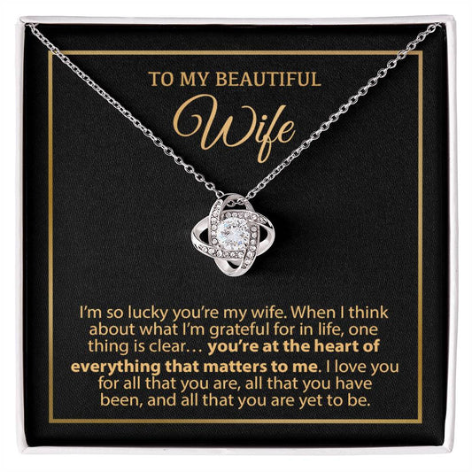 To My Wife Necklace, Vanlentines Gifts For Women, Anniversary Gift For Wife 5_1_Gold
