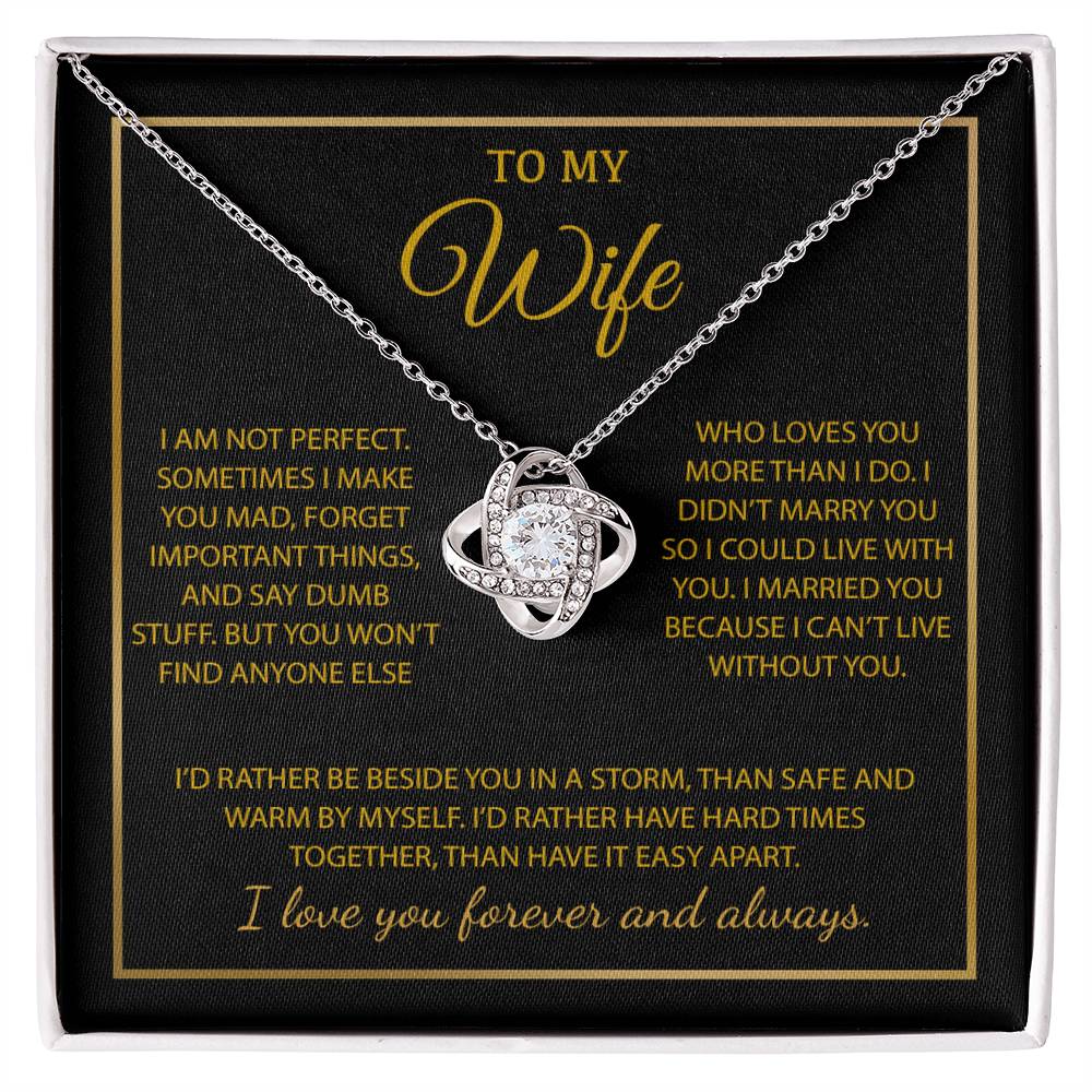 To My Wife Necklace, Christmas Gifts For Women, Anniversary Gift For Wife 4_11_Gold