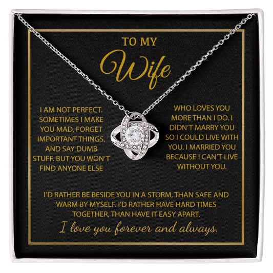 To My Wife Necklace, Christmas Gifts For Women, Anniversary Gift For Wife 4_11_Gold