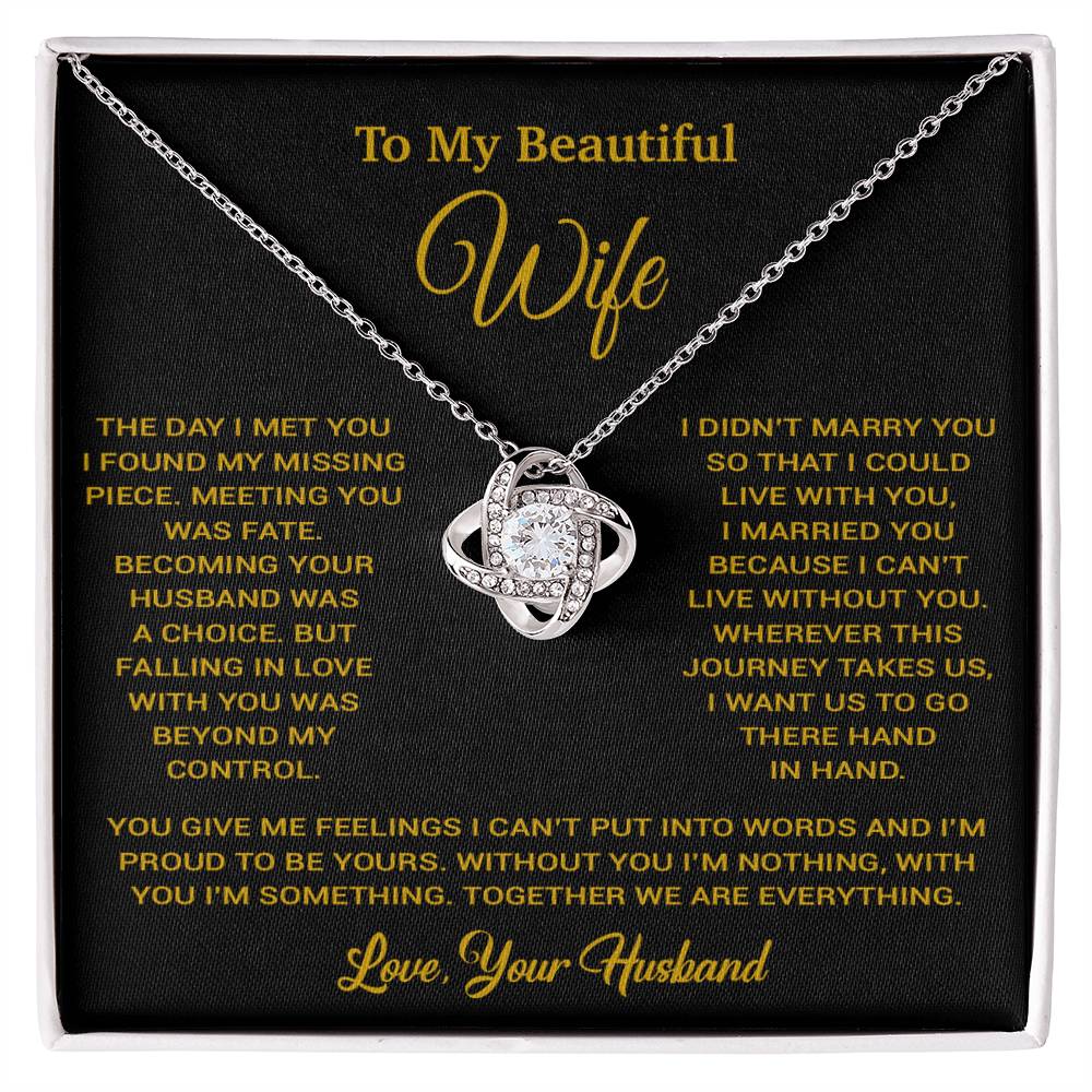 To My Wife Necklace, Vanlentines Gifts For Women, Anniversary Gift For Wife 2_2_Gold