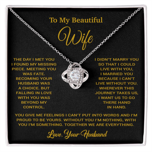 To My Wife Necklace, Vanlentines Gifts For Women, Anniversary Gift For Wife 2_2_Gold
