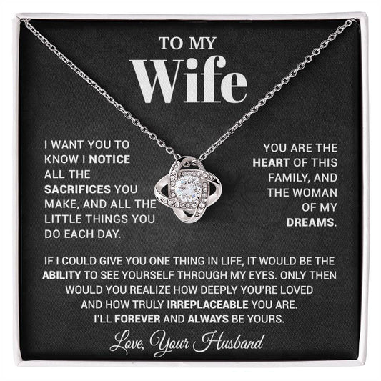 To My Wife Necklace, Christmas Gifts For Women, Anniversary Gift For Wife 6_10_Black