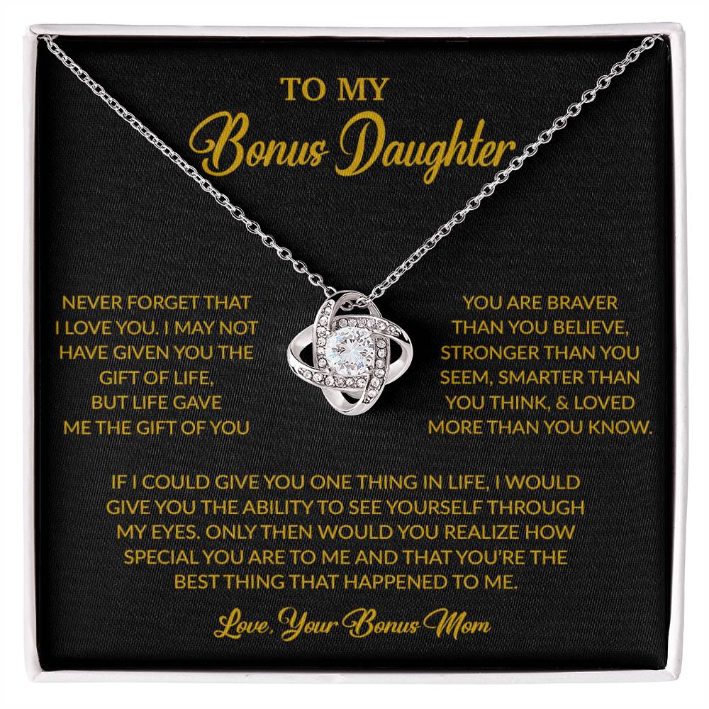 To My Bonus Daughter Necklace, Gift for Bonus Daughter, Step Daughter Birthday 5_6_Gold