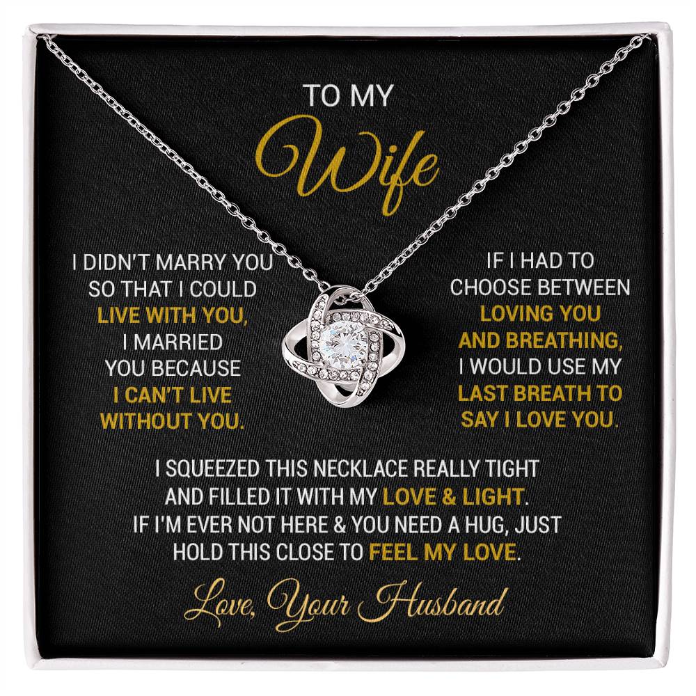 To My Wife Necklace, Wife Gift From Husband, Wife Husband Necklace, Mother Day
