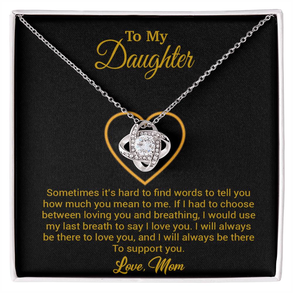 To My Daughter Necklace, Gift for Daughter from mom, Daughter mother Necklace 31_3_Gold