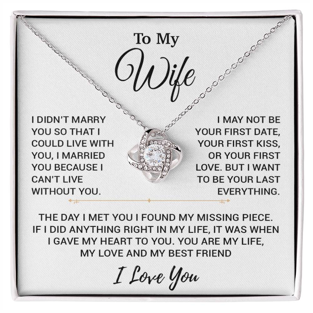 To My Wife Necklace, Christmas Gifts For Women, Anniversary Gift For Wife 16_11_White