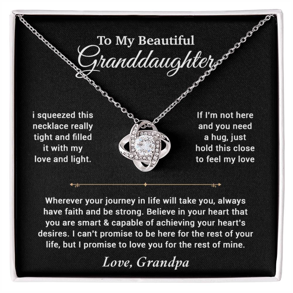 To My Granddaughter Necklace, Birthday Gift For Granddaughter, Birthday Gifts 11_6_Black
