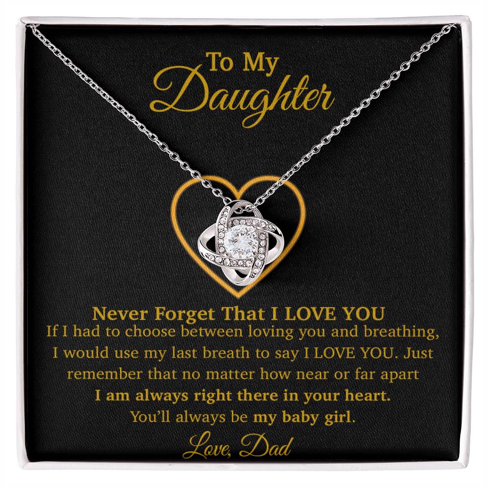 To My Daughter Necklace, Gift For Daughter From Dad, Daughter Father Necklace 8_1_Gold