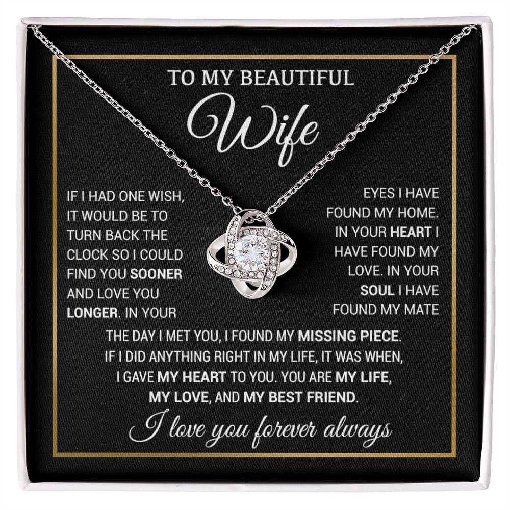 To My Wife Necklace, Christmas Gifts For Women, Anniversary Gift For Wife 6_11_Black