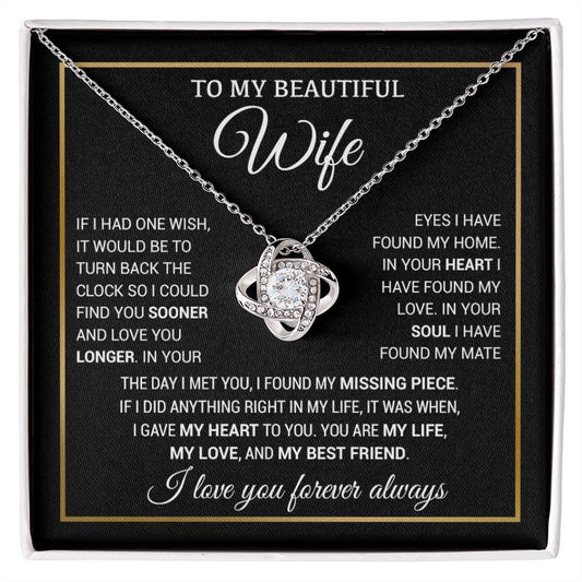 To My Wife Necklace, Christmas Gifts For Women, Anniversary Gift For Wife 6_11_Black
