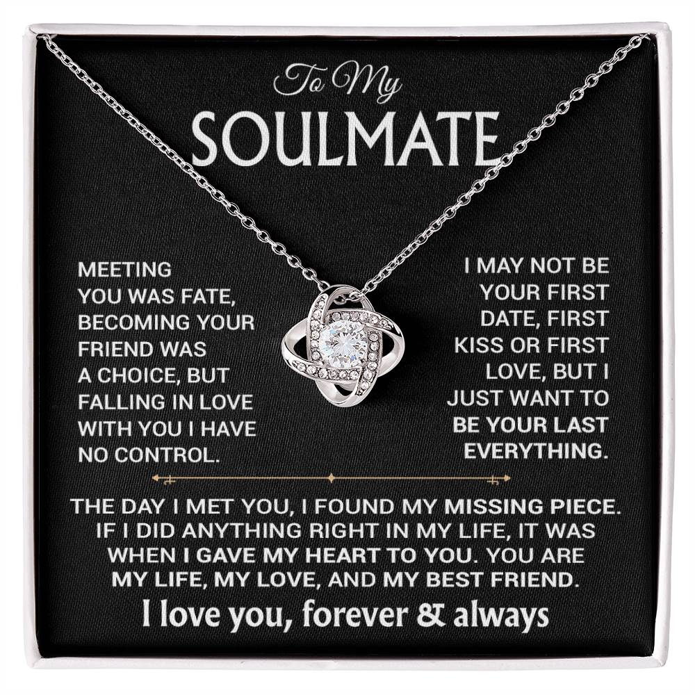 To My Soulmate Necklace, Soulmate Gift, Gift For Girlfriend, Valentines Gift 6_12_Black