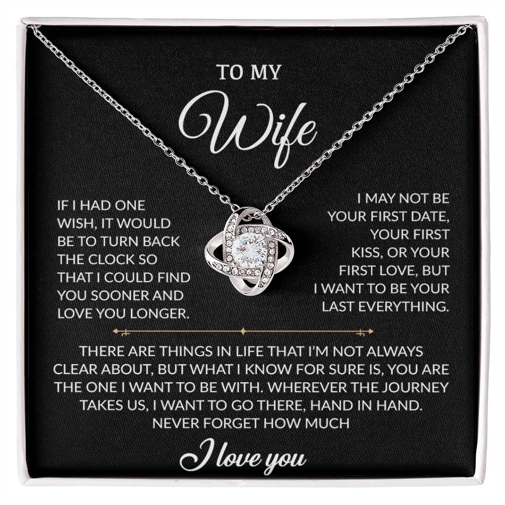 To My Wife Necklace, Gift For Wife, Anniversary Gift For Wife, Necklace For Wife 28_7_Black