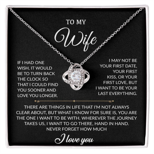 To My Wife Necklace, Gift For Wife, Anniversary Gift For Wife, Necklace For Wife 28_7_Black