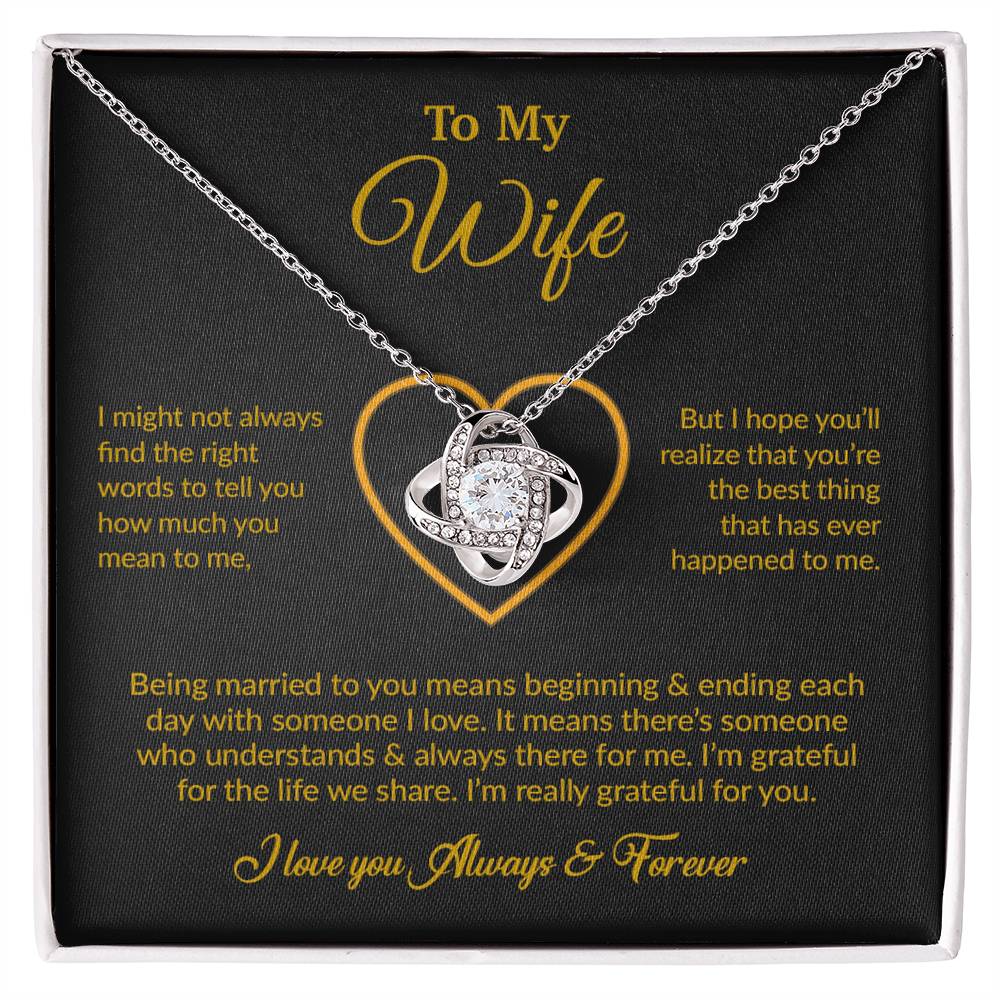 To My Wife Necklace, Gift For Wife, Anniversary Gift For Wife, Necklace For Wife 15_6_Gold