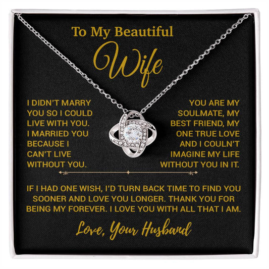 To My Wife Necklace, Christmas Gifts For Women, Anniversary Gift For Wife 22_12_Gold