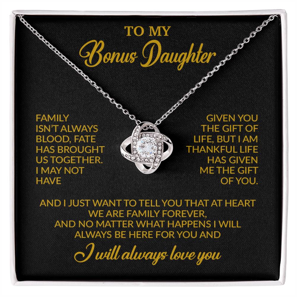 To My Bonus Daughter Necklace, Gift for Bonus Daughter, Step Daughter Birthday 26_11_Gold