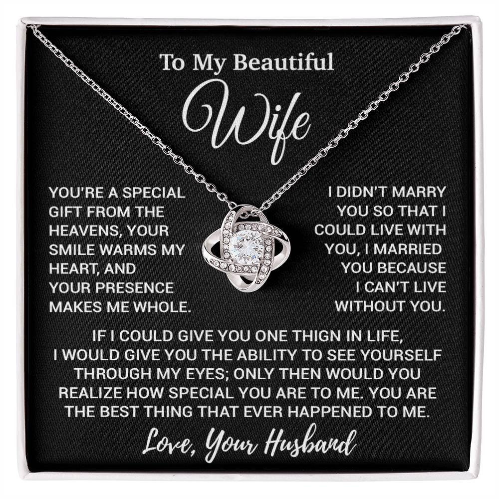 To My Wife Necklace, Christmas Gifts For Women, Anniversary Gift For Wife 1_8_Black