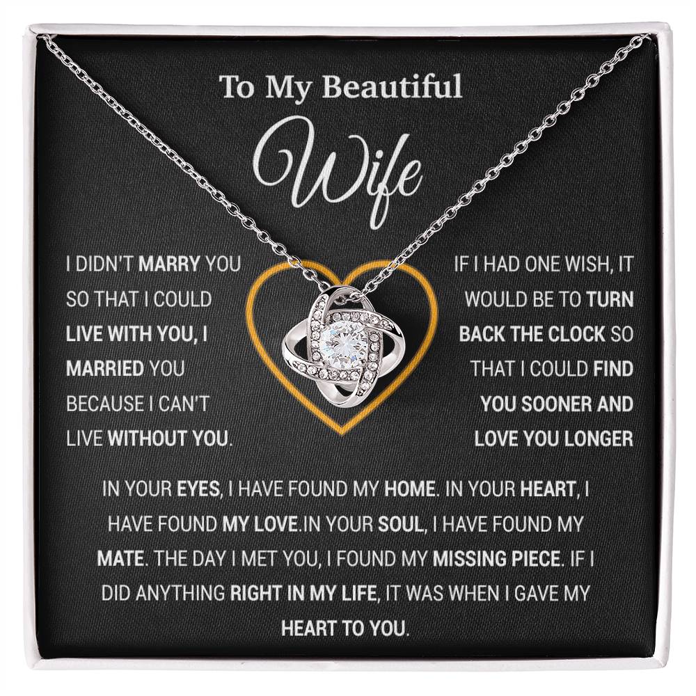To My Wife Necklace, Gift For Wife, Anniversary Gift For Wife, Necklace For Wife 6_1_Black