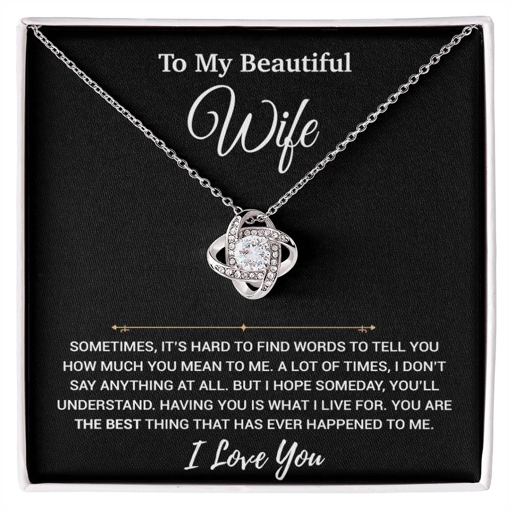 To My Wife Necklace, Christmas Gifts For Women, Anniversary Gift For Wife 20_11_Black