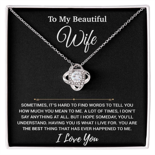 To My Wife Necklace, Christmas Gifts For Women, Anniversary Gift For Wife 20_11_Black
