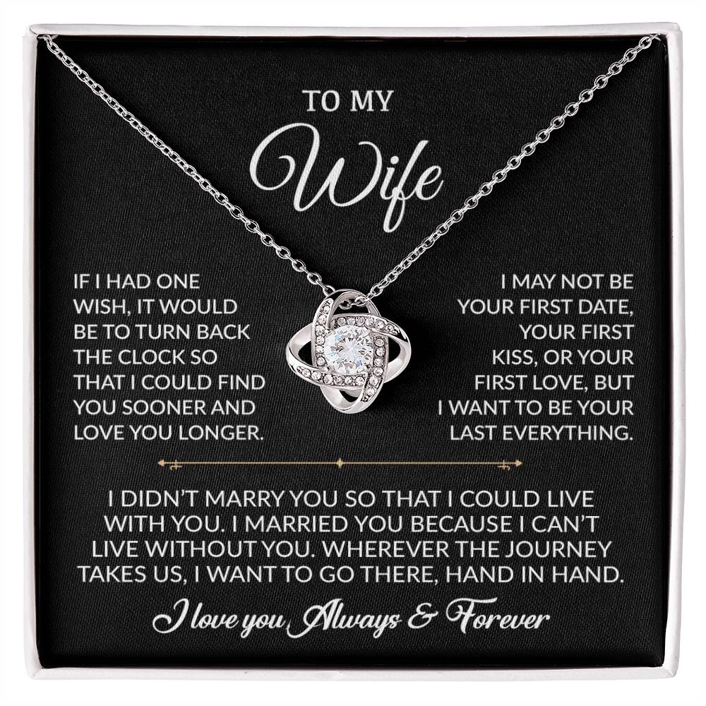 To My Wife Necklace, Gift For Wife, Anniversary Gift For Wife, Necklace For Wife 5_8_Black