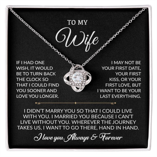 To My Wife Necklace, Gift For Wife, Anniversary Gift For Wife, Necklace For Wife 5_8_Black