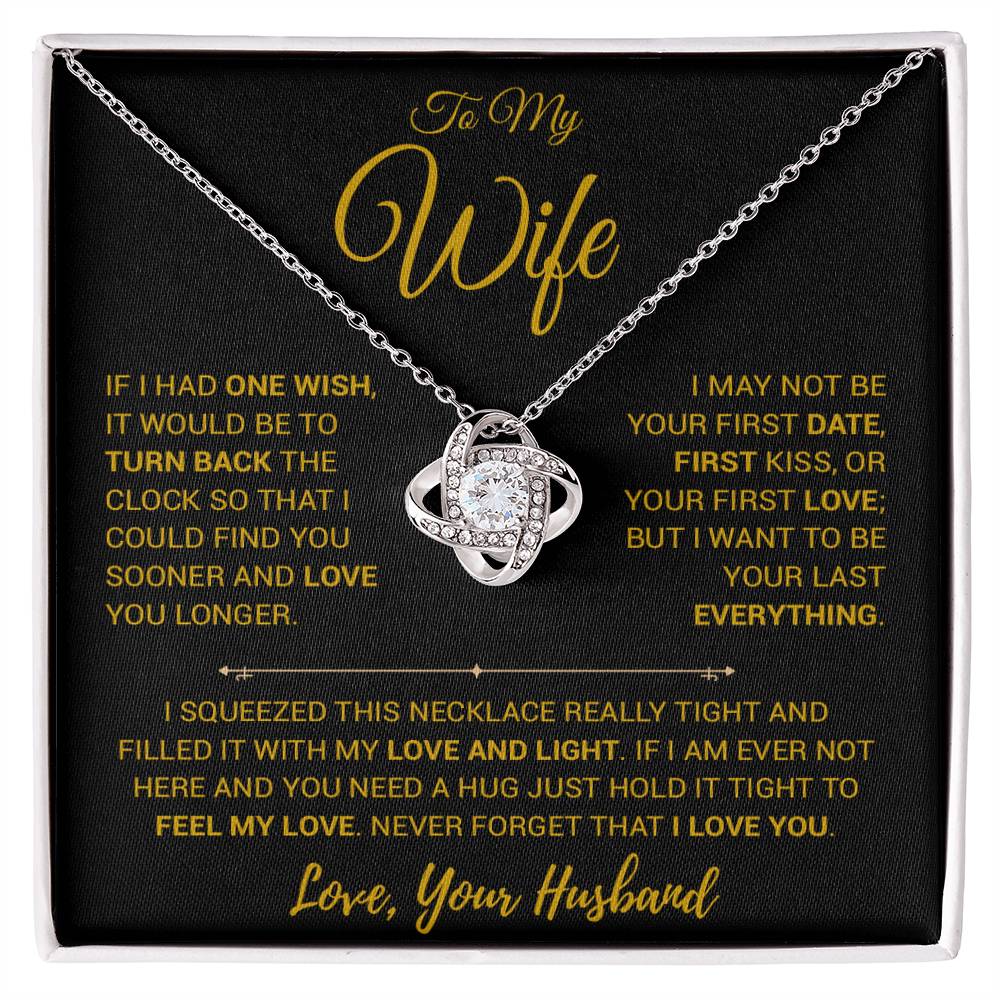 To My Wife Necklace, Gift For Wife, Anniversary Gift For Wife, Christmas Gift 14_2_Gold