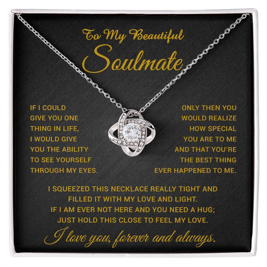 To My Soulmate Necklace, Gift For Soulmate, Anniversary Gift, Birthday Gift 30_4_Gold