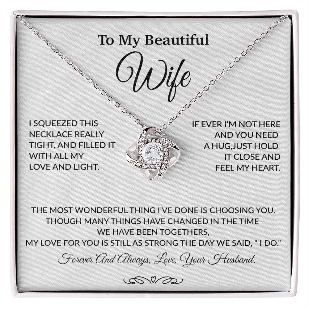 To My Wife Necklace, Gift For Wife, Anniversary Gift For Wife, Necklace For Wife 27_9_White