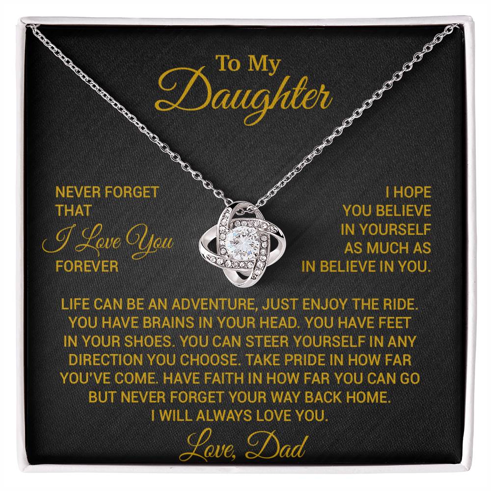 To My Daughter Necklace, Daughter Father Necklace, Daughter Gift From Dad 19_8_Gold
