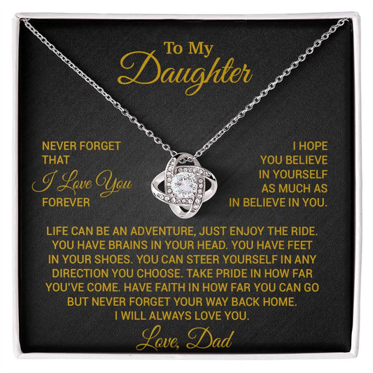 To My Daughter Necklace, Daughter Father Necklace, Daughter Gift From Dad 19_8_Gold