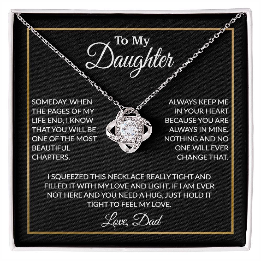 To My Daughter Necklace, Gift For Daughter From Dad, Daughter Father Necklace 5_12_Black