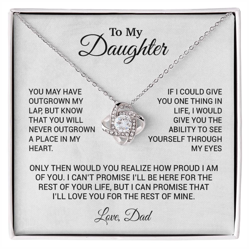 To My Daughter Necklace, Daughter Father Necklace, Daughter Gift From Dad 17_8_White