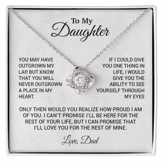 To My Daughter Necklace, Daughter Father Necklace, Daughter Gift From Dad 17_8_White