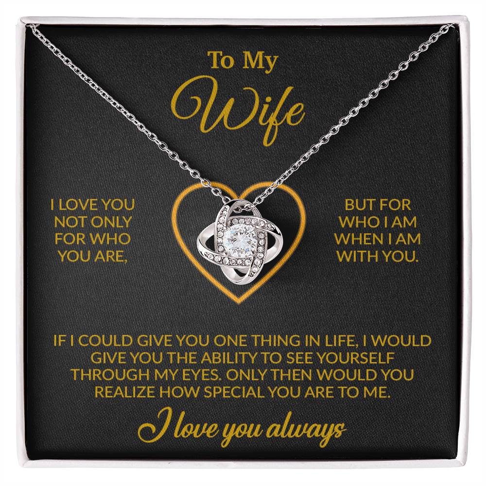 To My Wife Necklace, Gift For Wife, Anniversary Gift For Wife, Necklace For Wife 10_6_Gold