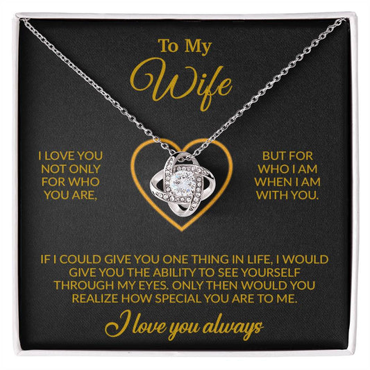 To My Wife Necklace, Gift For Wife, Anniversary Gift For Wife, Necklace For Wife 10_6_Gold